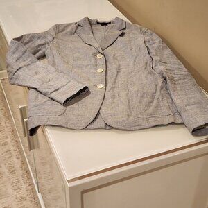 Excellent!!| US SZ 2| Theory: Bluish Gray Cool Linen Blazer